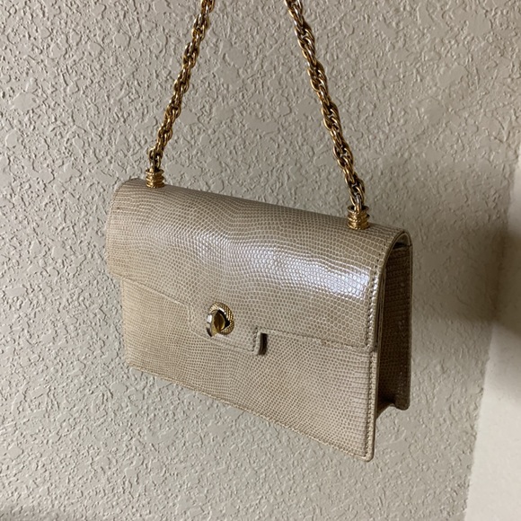 Vintage Gucci Lizard Front Flap Twist Lock Mini Bag - Picture 4 of 15